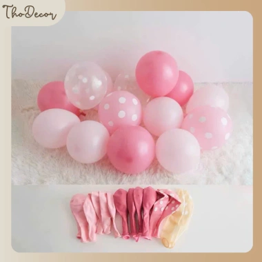 Set mix 20 bóng bay pastel nhẹ nhàng - sinh nhật, tiệc tùng, đám cưới phong cách Hàn Quốc THODECOR 27
