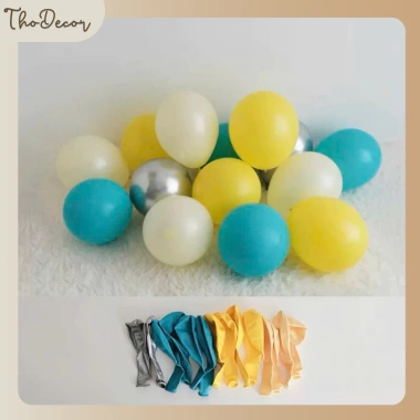 Set mix 20 bóng bay pastel nhẹ nhàng - sinh nhật, tiệc tùng, đám cưới phong cách Hàn Quốc THODECOR 32