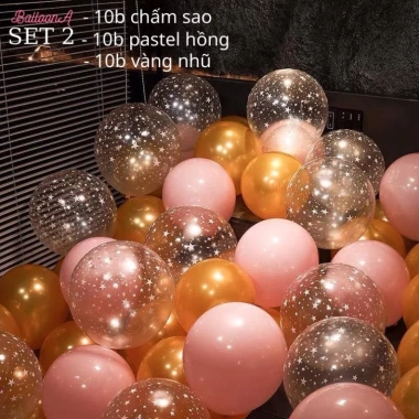 Set mix 30 bóng bay trang trí sinh nhật, đám cưới, tiệc tùng - Giá chỉ 5.500đ 9
