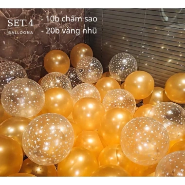 Set mix 30 bóng bay trang trí sinh nhật, đám cưới, tiệc tùng - Giá chỉ 5.500đ 11