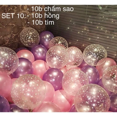 Set mix 30 bóng bay trang trí sinh nhật, đám cưới, tiệc tùng - Giá chỉ 5.500đ 17