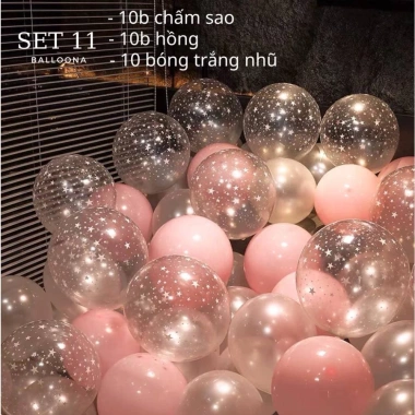 Set mix 30 bóng bay trang trí sinh nhật, đám cưới, tiệc tùng - Giá chỉ 5.500đ 18