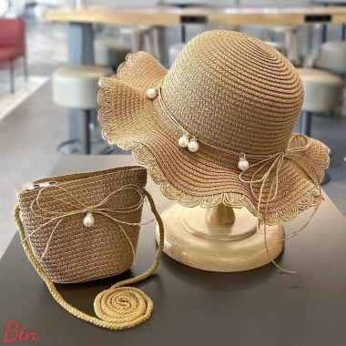 Set mũ và túi cói công chúa cho bé gái đi biển, đi chơi siêu dễ thương 77.000₫ 2