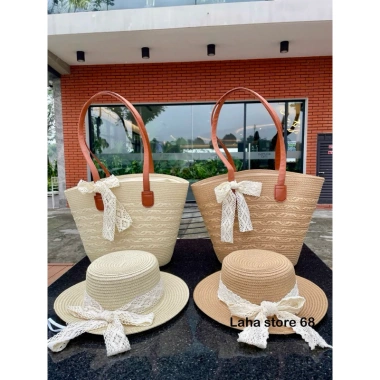 Sét mũ vành ngang size lớn, túi quai da xinh xắn - Đi biển, đi chơi 59.000₫ (giảm từ 71.980₫) 2