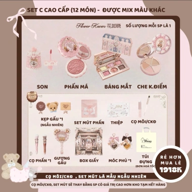 Set mỹ phẩm quà tặng Hoa Biết Sweetie Bear BST mới 09/2.025, giảm còn 1,45 triệu