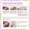 Set Nail Tông Đỏ Rượu Dài Nhọn, Nơ Đen, Đá Oversize – Trang Tiệc Noel, Tết, Giá 55k 6