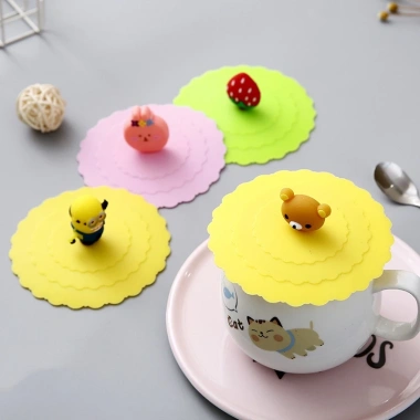 Set Nắp Cốc Silicon Chống Bụi Giữ Nhiệt Xinh Xắn DUASHOP - Bảo Vệ, An Toàn 4