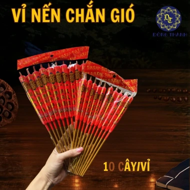 Sét nến cây, nến que đi mộ thân thiện môi trường - chắn gió không cần đế, 25.000₫