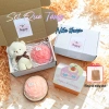 Set nến thơm hoa mẫu đơn + móc khóa gấu - Quà tặng người yêu, giá 79.000đ 2
