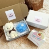 Set nến thơm hoa mẫu đơn + móc khóa gấu - Quà tặng người yêu, giá 79.000đ 5