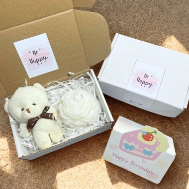 Set nến thơm hoa mẫu đơn + móc khóa gấu - Quà tặng người yêu, giá 79.000đ 6