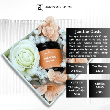 Set Nến Thơm Jasmine Oasis A - Quà Tặng Nữ Harmony Home, Sinh Nhật, Valentine 14/2, 8/3 Giá chỉ 300.000