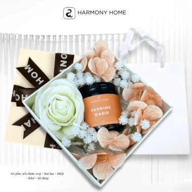 Set Nến Thơm Jasmine Oasis A - Quà Tặng Nữ Harmony Home, Sinh Nhật, Valentine 14/2, 8/3 Giá chỉ 300.000