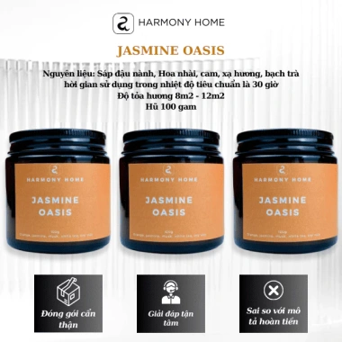 Set Nến Thơm Jasmine Oasis A - Quà Tặng Nữ Harmony Home, Sinh Nhật, Valentine 14/2, 8/3 Giá chỉ 300.000