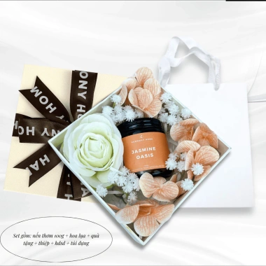 Set Nến Thơm Jasmine Oasis A - Quà Tặng Nữ Harmony Home, Sinh Nhật, Valentine 14/2, 8/3 Giá chỉ 300.000