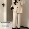 Set ngủ nữ pijama thu đông dài tay cotton mềm mại đen trắng BADAYO TC407 - Thoải mái nhà 3