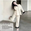 Set ngủ nữ pijama thu đông dài tay cotton mềm mại đen trắng BADAYO TC407 - Thoải mái nhà 4