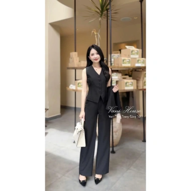 Set nguyên bộ áo Vest và quần suông Ghi Lê VANI HOUSE - Giá ưu đãi 845.000đ 7