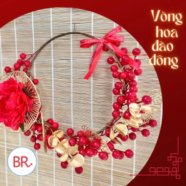 Set Nguyên Liệu Mẹt Tre Trang Trí Tết Keo Nến, Phụ Kiện Treo Cửa, Tường Đón Tết, Mẹt Decor 2.132 Giá 89.000đ