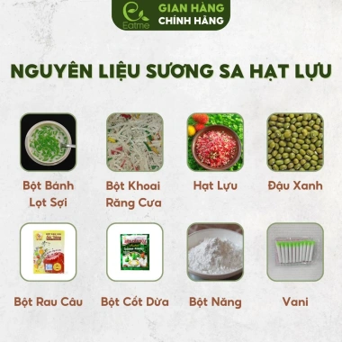 Set Nguyên Liệu Nấu Chè Sương Sa Hạt Lựu EatMe 25-30 Chén Giá Ưu Đãi 94.520 VND 2