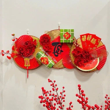 Sét Nguyên Liệu Quạt Dài Tết - Đồ Trang Trí Decor Giá Ưu Đãi 189.000 VNĐ 5