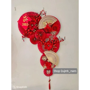 Sét Nguyên Liệu Quạt Dài Tết - Đồ Trang Trí Decor Giá Ưu Đãi 189.000 VNĐ 8