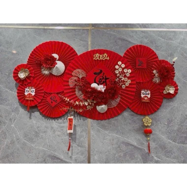 Sét Nguyên Liệu Quạt Dài Tết - Đồ Trang Trí Decor Giá Ưu Đãi 189.000 VNĐ 10