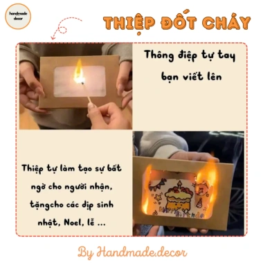 Set Nguyên Liệu Thiệp Đốt Cháy DIY: Quà Tặng Lãng Mạn Cho Người Yêu & Bạn Bè