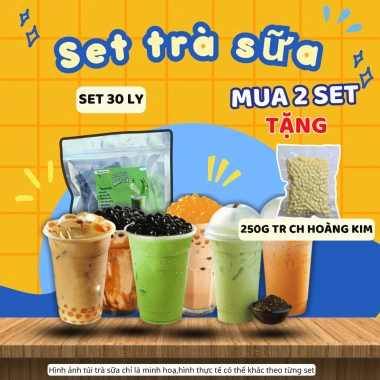 Set Nguyên Liệu Trà Sữa 30-35 ly Hoàng Kim, Matcha, Khoai Môn, Phúc Long 35.500₫