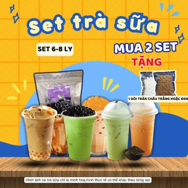 Set Nguyên Liệu Trà Sữa 30-35 ly Hoàng Kim, Matcha, Khoai Môn, Phúc Long 35.500₫