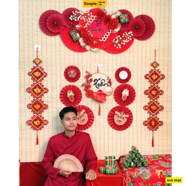 Set Nguyên Liệu Trang Trí Tết 2.026 – Bộ Decor Tết, Mành Treo Trang Trí Giá 199.000 (không kèm mạnh tre nền) 5