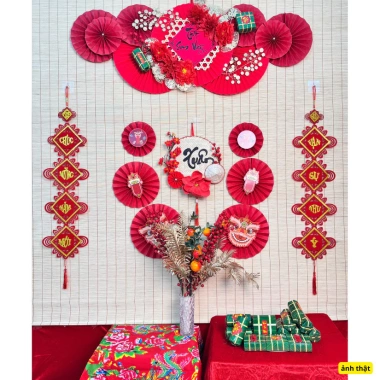 Set Nguyên Liệu Trang Trí Tết 2.026 – Bộ Decor Tết, Mành Treo Trang Trí Giá 199.000 (không kèm mạnh tre nền) 6