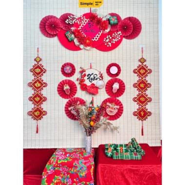 Set Nguyên Liệu Trang Trí Tết 2.026 – Bộ Decor Tết, Mành Treo Trang Trí Giá 199.000 (không kèm mạnh tre nền) 10