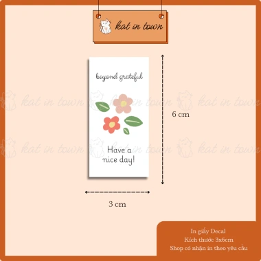 Set Nhãn Dán Decal Cắt Bế Niên Phong Beyond Grateful Cute Đáng Yêu - 10.500 VND