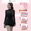 Set Nhún Ngực La Rosa Đính Hoa Lưới Basic S821 – Sang Chảnh Dự Tiệc, Dạo Phố – 780.000₫