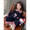Set nỉ ống xuông áo phối cổ cara họa bé gái - dễ thương, năng động, giảm giá 99.000 VND