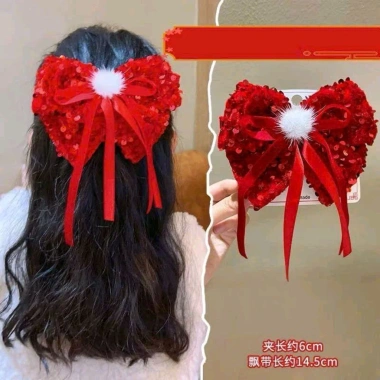Sét nơ kim tuyến đỏ cho bé - Giá ưu đãi 35.000đ, thiết kế dễ thương, chất liệu mềm Sét nơ kim tuyến đỏ cho bé - Giá ưu đãi 35.000đ, thiết kế dễ thương, chất liệu mềm
