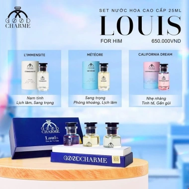 Set Nước Hoa Good Charme Louis Nam 3 Chai 25ml - Hương Nam Tính, Giá Ưu Đãi 650k 8