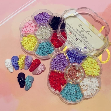 Set phụ kiện hoa sứ hoa nhí mix size HANGKIU – Giá ưu đãi 85.000, chất liệu cao cấp, đa dạng kích thước