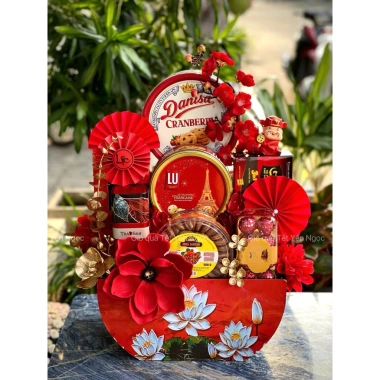 Set Phụ Kiện Khay Thuyền & Màng Co Giỏ SAM - Giỏ Quà Tết Cao Cấp, Giá 17.999 VND