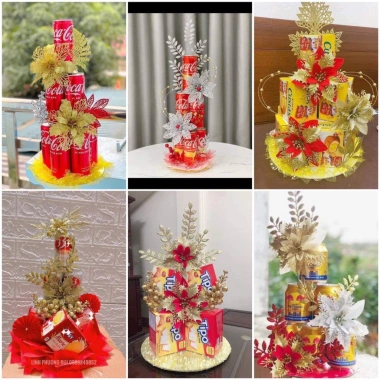 Set phụ kiện làm cháp, oản, tháp bánh, tháp bia - Combo trang trí tháp nước bánh Tết VIP giá 17.500đ