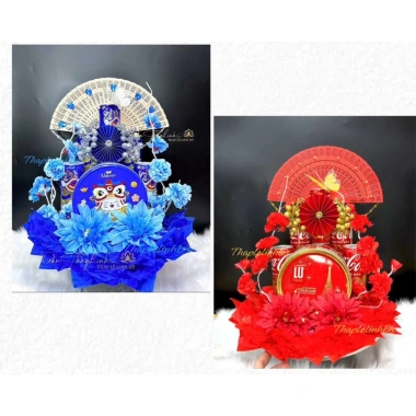 Set phụ kiện làm tháp lễ kèm keo nến - đế, dễ làm tháp bánh, nước, ngày lễ, giá 75.000