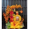 Set phụ kiện trụ Đào Đông Vàng + Keo nến - Thu hút tài lộc, trang trí tháp bánh Tết, giá ưu đãi 47.000₫ 3