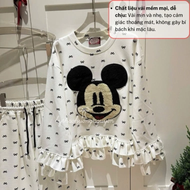 Set pijama nữ dài tay cao cấp, vải ấm áp, form rộng tiểu thư xinh xắn - Giá chỉ 248.900₫ 5
