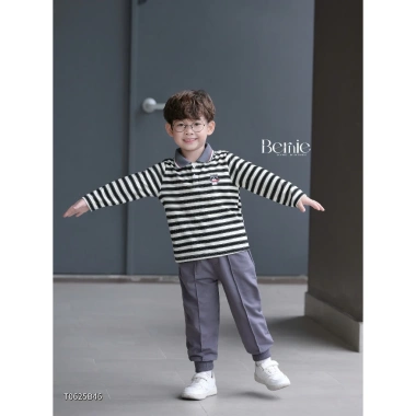 Set Polo Thu Đông Dài Tay Bé Trai Bernie RACOON - Chất Cao Cấp, Mềm Mại, 272.600₫