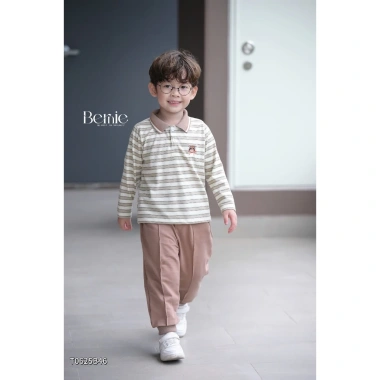 Set Polo Thu Đông Dài Tay Bé Trai Bernie RACOON - Chất Cao Cấp, Mềm Mại, 272.600₫