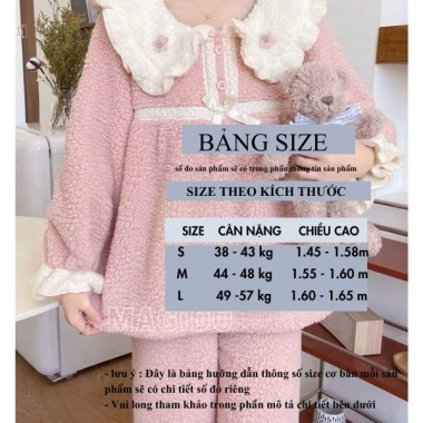 Set pyjama lông dài cô bé Hàn Quốc MAGIDO BL67 - Giá ưu đãi 159.000 VND