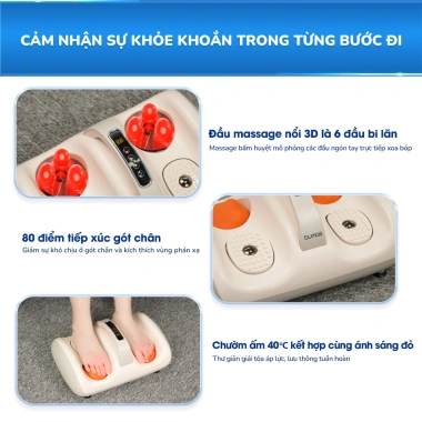 Set Quà 8/3 Máy Massage Bàn Chân BUMAS M15 - Rung Cơ Học + Chườm Ấm 40°C - 1.79 Triệu