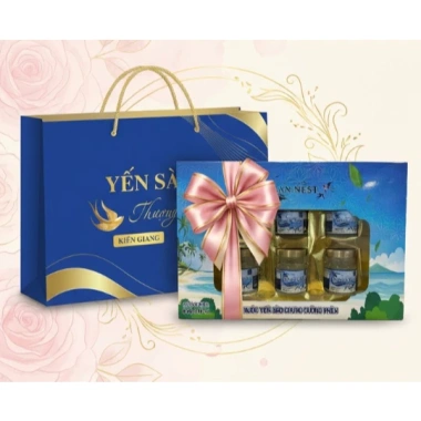 Set Quà 8/3 Ý Nghĩa - Hộp 6 Hũ Yến Sào Cao Cấp, Kèm Nơ, Quà Tặng Mẹ Vợ Cô Giáo 2
