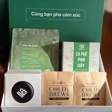 Set quà cà phê CO Kết Nối - Hộp cứng sang trọng, cà phê đặc sản Việt, 422.280₫ 2
